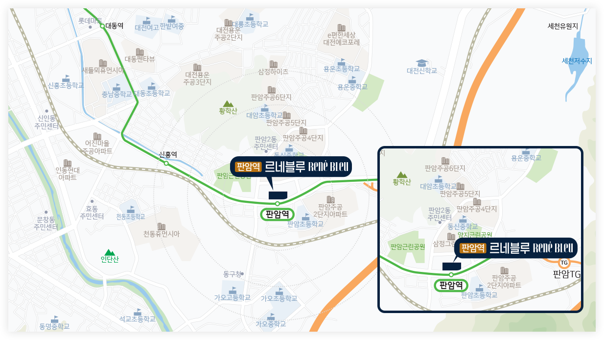 판암역 르네블루 입지환경